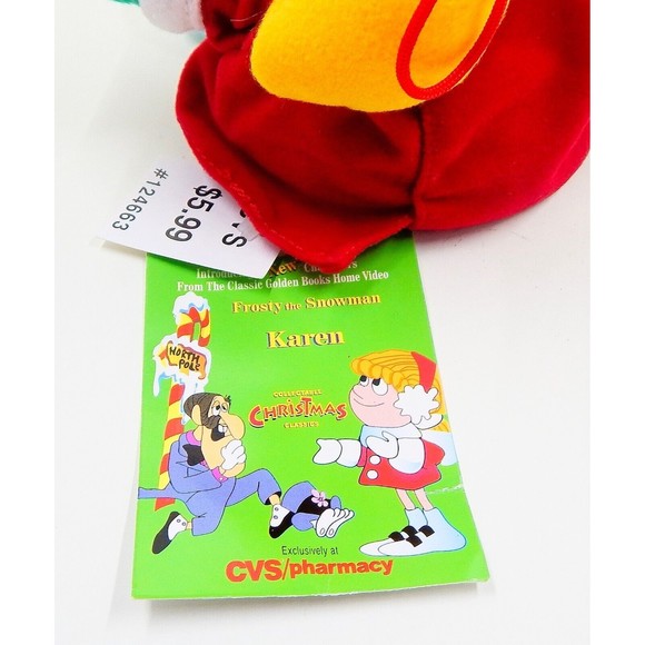Karen Plush From "Frosty the Snowman" Stuffins CVS w/Tag 1999 - Picture 5 of 9